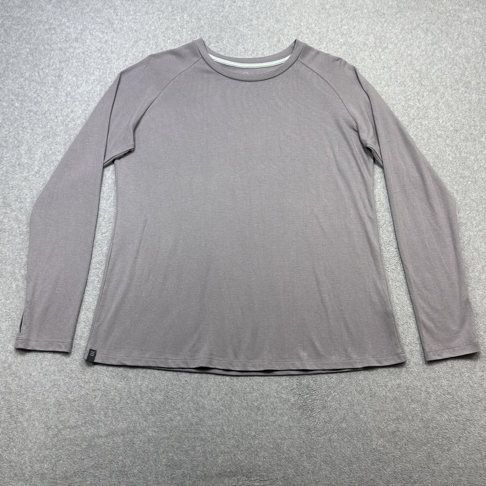 Free Fly Shirt Women XL Purple Gray Long Sleeve Bamboo Athletic Performance